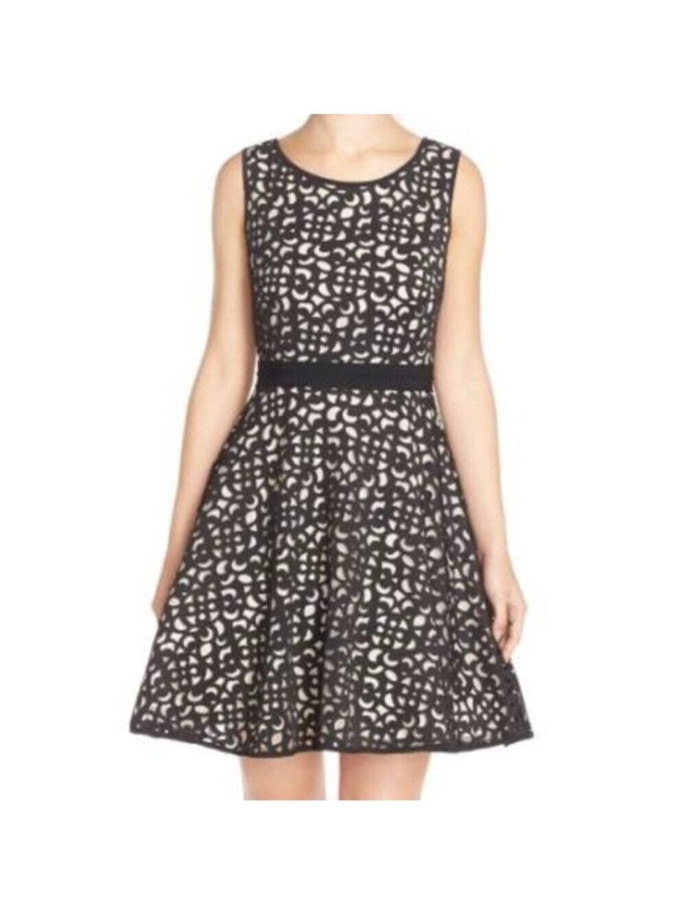 Xscape Black and Cream Dress Elegant